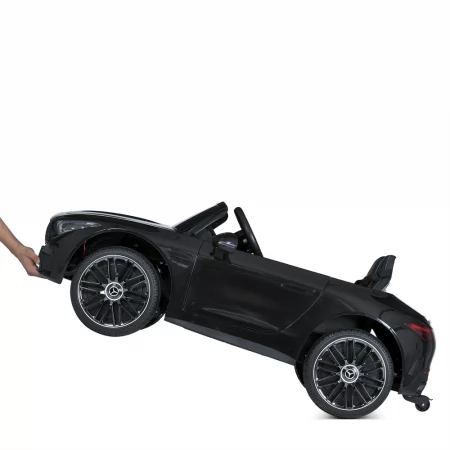Детский электромобиль Mercedes-AMG SL 63 Roadster Bambi M 5098EBLRS-2 двухместный, 4 мотора по 35W, EVA, кожа, MP3, USB, Bluetooth, автопокраска, черный