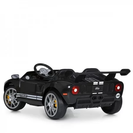 Дитячий електромобіль Ford GT M 6107EBLR-2 чорний, 4 мотори по 90W, Bluetooth, шкіра