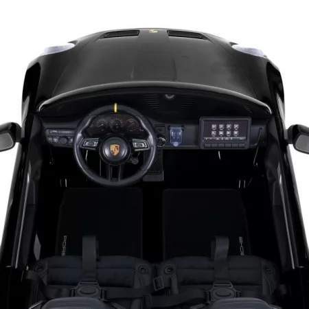 Детский электромобиль Porsche 911 GT3 RS M 6111EBLR-6 желтый, двухместный, 2 мотора по 320W, EVA, кожа, Bluetooth, MP3