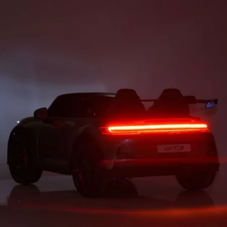 Детский электромобиль Porsche 911 GT3 RS M 6111(MP4)EBLRS-11 серый, двухместный, 2 мотора по 320W, MP4, Bluetooth, EVA, кожа, автопокраска