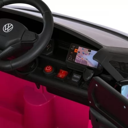 Дитячий електромобіль Volkswagen ID Buzz M 6281EBLR-8, 2 мотори по 35W, EVA, екошкіра, Bluetooth, MP3, USB, рожевий Дитячий електромобіль Volkswagen ID Buzz M 6281EBLR-8, 2 мотори по 35W, EVA, екошкіра, Bluetooth, MP3, USB, рожевий