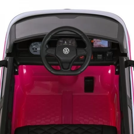 Дитячий електромобіль Volkswagen ID Buzz M 6281EBLR-8, 2 мотори по 35W, EVA, екошкіра, Bluetooth, MP3, USB, рожевий Дитячий електромобіль Volkswagen ID Buzz M 6281EBLR-8, 2 мотори по 35W, EVA, екошкіра, Bluetooth, MP3, USB, рожевий
