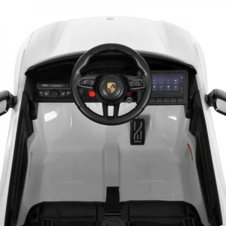 Детский электромобиль Porsche Macan Turbo M 6314EBLR-1 белый, 2 мотора по 35W, EVA, кожа, MP3, Bluetooth