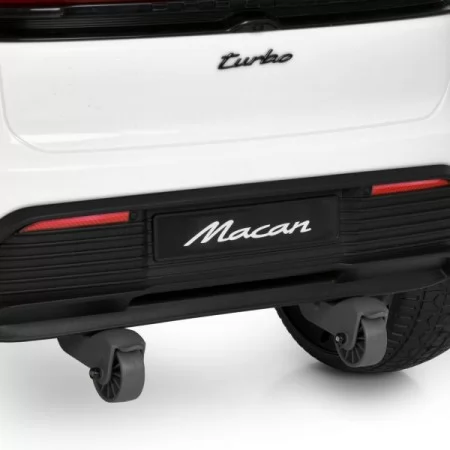 Детский электромобиль Porsche Macan Turbo M 6314EBLR-1 белый, 2 мотора по 35W, EVA, кожа, MP3, Bluetooth
