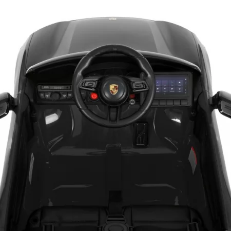 Дитячий електромобіль Porsche Macan Turbo M 6314EBLRS-2, 2 мотори по 35W, EVA, шкіра, Bluetooth, MP3, чорне автофарбування