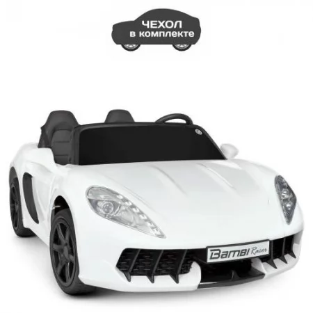 Детский электромобиль Bambi M 4055 AL-1 Porsche Cayman, двухместный, белый
