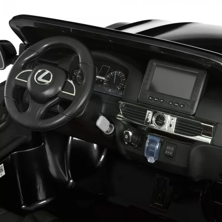 Детский электромобиль Джип Lexus LX 570 M 3906 (MP4) EBLRS-2 двухместный, 4 мотора по 35W, MP4, EVA, кожа, крашеный черный