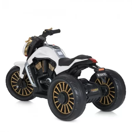 Дитячий мотоцикл Bambi M 5048EL-1 Harley-Davidson V-Rod білий, 2 мотори по 25W, EVA, шкіра, MP3, USB, Bluetooth
