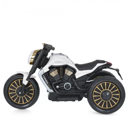 Дитячий мотоцикл Bambi M 5048EL-1 Harley-Davidson V-Rod білий, 2 мотори по 25W, EVA, шкіра, MP3, USB, Bluetooth