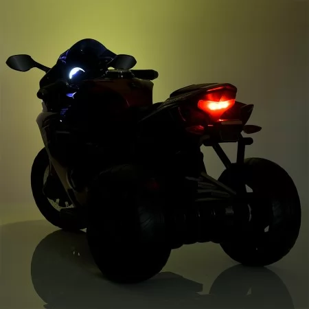 Детский мотоцикл Yamaha R1 M 5823ELS-3, 2 мотора по 35W, EVA, экокожа, MP3/USB/TF, Bluetooth, свет, красный с автопокраской Детский мотоцикл Yamaha R1 M 5823ELS-3, 2 мотора по 35W, EVA, экокожа, MP3/USB/TF, Bluetooth, свет, красный с автопокраской