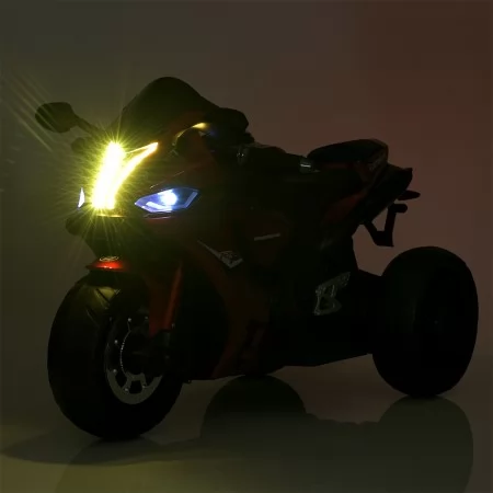 Детский мотоцикл Yamaha R1 M 5823ELS-3, 2 мотора по 35W, EVA, экокожа, MP3/USB/TF, Bluetooth, свет, красный с автопокраской Детский мотоцикл Yamaha R1 M 5823ELS-3, 2 мотора по 35W, EVA, экокожа, MP3/USB/TF, Bluetooth, свет, красный с автопокраской