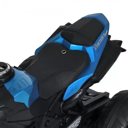 Детский мотоцикл Yamaha R1 M 5823ELS-4, 2 мотора по 35W, EVA, экокожа, MP3/USB/TF, Bluetooth, свет, голубой с автопокраской