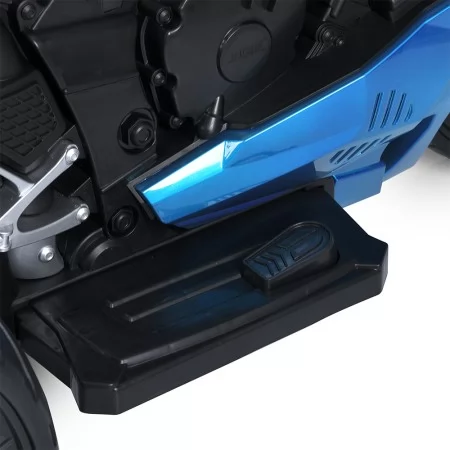 Детский мотоцикл Yamaha R1 M 5823ELS-4, 2 мотора по 35W, EVA, экокожа, MP3/USB/TF, Bluetooth, свет, голубой с автопокраской