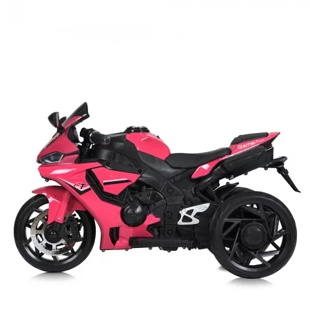 Детский мотоцикл Yamaha R1 M 5823ELS-8, 2 мотора по 35W, EVA, экокожа, MP3/USB/TF, Bluetooth, свет, розовый с автопокраской Детский мотоцикл Yamaha R1 M 5823ELS-8, 2 мотора по 35W, EVA, экокожа, MP3/USB/TF, Bluetooth, свет, розовый с автопокраской