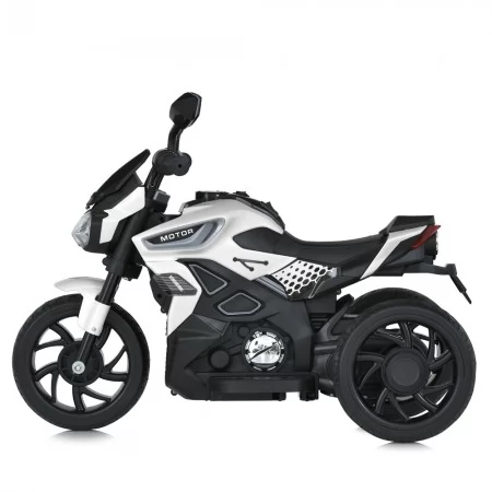 Детский мотоцикл Yamaha M 5825E-1 белый, 1 мотор 25W, EVA, MP3, USB, TF, свет и музыка