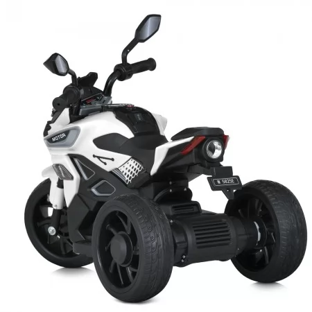 Детский мотоцикл Yamaha M 5825E-1 белый, 1 мотор 25W, EVA, MP3, USB, TF, свет и музыка