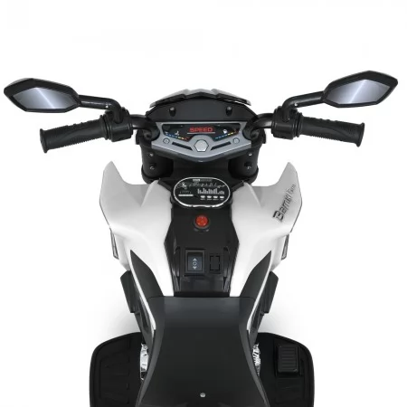 Детский мотоцикл Yamaha M 5825E-1 белый, 1 мотор 25W, EVA, MP3, USB, TF, свет и музыка