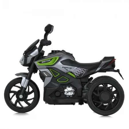 Детский мотоцикл Yamaha M 5825ES-11 серый с салатовыми вставками, 1 мотор 25W, EVA, MP3, USB, TF, свет и музыка Детский мотоцикл Yamaha M 5825ES-11 серый с салатовыми вставками, 1 мотор 25W, EVA, MP3, USB, TF, свет и музыка