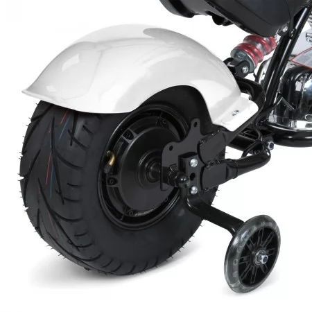 Дитячий мотоцикл Harley-Davidson Fat Boy M 6016AL-1, 1 мотор 350W, Bluetooth, USB, TF, екошкіра, надувні гумові колеса, білий Дитячий мотоцикл Harley-Davidson Fat Boy M 6016AL-1, 1 мотор 350W, Bluetooth, USB, TF, екошкіра, надувні гумові колеса, білий