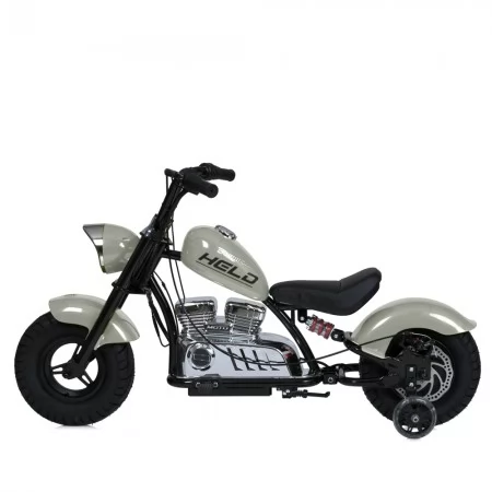 Детский мотоцикл Harley-Davidson Fat Boy M 6016AL-11, 1 мотор 350W, Bluetooth, USB, TF, экокожа, надувные резиновые колеса, серый