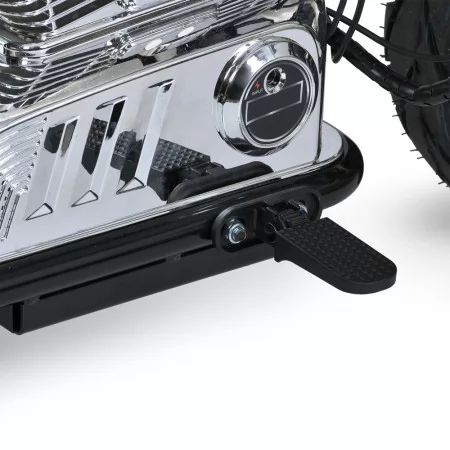 Детский мотоцикл Harley-Davidson Fat Boy M 6016AL-11, 1 мотор 350W, Bluetooth, USB, TF, экокожа, надувные резиновые колеса, серый