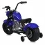 Детский мотоцикл Harley-Davidson Fat Boy M 6016AL-4, 1 мотор 350W, Bluetooth, USB, TF, экокожа, надувные резиновые колеса, синий