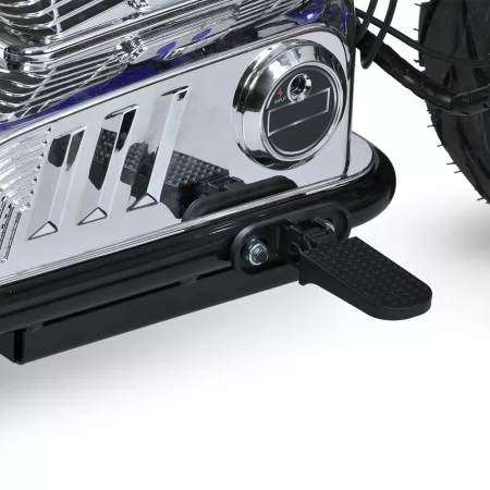 Детский мотоцикл Harley-Davidson Fat Boy M 6016AL-4, 1 мотор 350W, Bluetooth, USB, TF, экокожа, надувные резиновые колеса, синий
