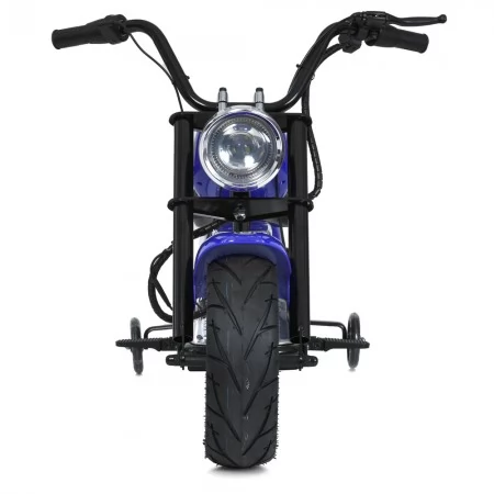 Детский мотоцикл Harley-Davidson Fat Boy M 6016AL-4, 1 мотор 350W, Bluetooth, USB, TF, экокожа, надувные резиновые колеса, синий
