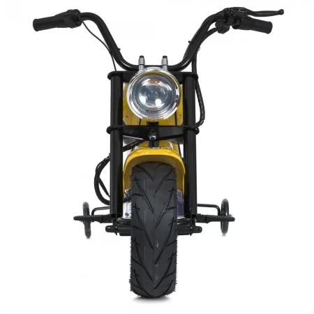 Детский мотоцикл Harley-Davidson Fat Boy M 6016AL-6, 1 мотор 350W, Bluetooth, USB, TF, экокожа, надувные резиновые колеса, желтый