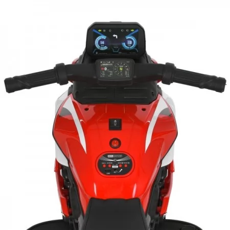 Дитячий мотоцикл BMW S1000R M 6262EL-3, 2 мотори по 25W, EVA, шкіра, Bluetooth, USB, TF, червоний Дитячий мотоцикл BMW S1000R M 6262EL-3, 2 мотори по 25W, EVA, шкіра, Bluetooth, USB, TF, червоний