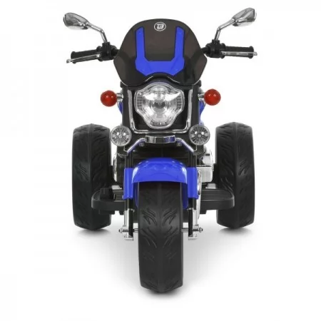 Дитячий мотоцикл BMW R 1200 C M 6263EL-4, 2 мотори по 25W, EVA, шкіра, Bluetooth, синій