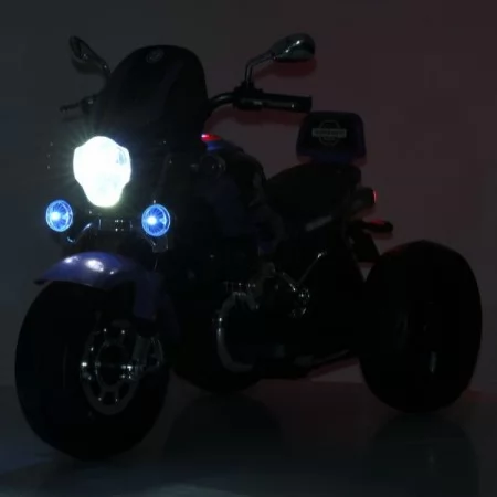 Дитячий мотоцикл BMW R 1200 C M 6263EL-4, 2 мотори по 25W, EVA, шкіра, Bluetooth, синій