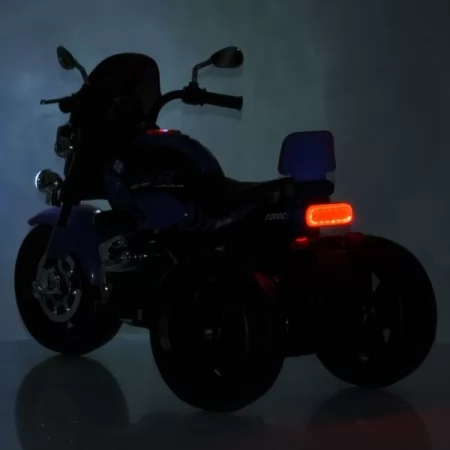 Дитячий мотоцикл BMW R 1200 C M 6263EL-4, 2 мотори по 25W, EVA, шкіра, Bluetooth, синій
