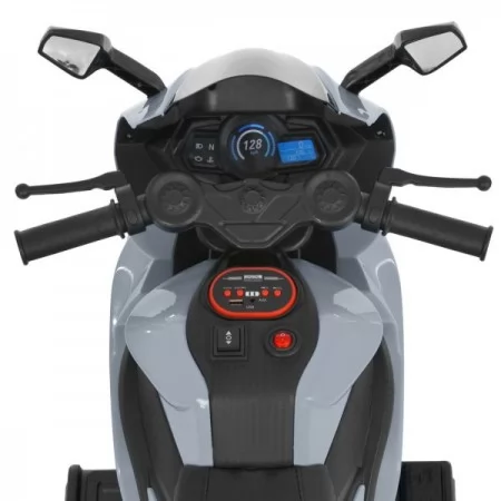 Дитячий мотоцикл Aprilia RS 660 RSV4 M 6265EL-11 сірий, 2 мотори по 35W, EVA, шкіра, Bluetooth, USB, TF Дитячий мотоцикл Aprilia RS 660 RSV4 M 6265EL-11 сірий, 2 мотори по 35W, EVA, шкіра, Bluetooth, USB, TF
