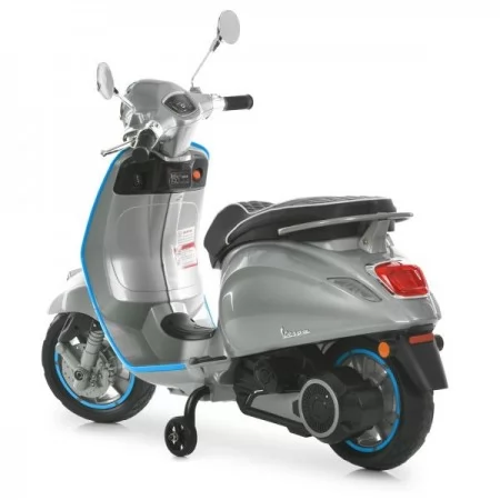 Дитячий мотоцикл Vespa Primavera M 6288EL-11-4, 1 мотор 45W, EVA, шкіра, MP3, Bluetooth, сіро-синій Дитячий мотоцикл Vespa Primavera M 6288EL-11-4, 1 мотор 45W, EVA, шкіра, MP3, Bluetooth, сіро-синій