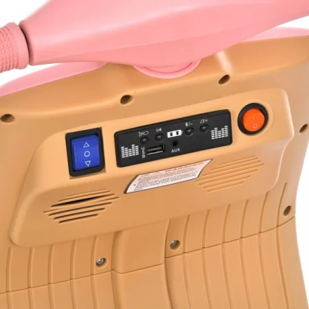 Мотоцикл M 6327L-8 1*6V5AH, 1*35W, MP3, USB, BLUETOOTH, TF, музика, світло, шкіра, рожевий