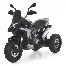 Мотоцикл M 6478EL-2 3 кол., 1*12V*12AH, 2мотори35W, MP3, USB, TF, BLUETOOTH, EVA, музика, світло, шкіра, чорний