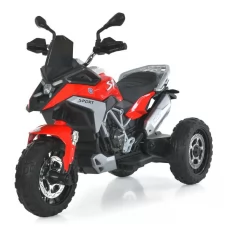 Мотоцикл M 6478EL-3 3 кол., 1*12V*12AH, 2мотори35W, MP3, USB, TF, BLUETOOTH, EVA, музика, світло, шкіра, червоний