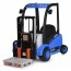 Погрузчик M 5989BLR-4 2, 4G, 1аккум12V9AH, 2мотора 35W, MP3, USB, TF, EVA/пласт., музыка, кожа, голубой