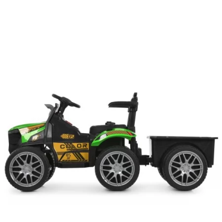Дитячий електромобіль трактор садовий райдер John Deere M 6219EBLR-5 зелений, з причепом, пультом керування, 2 мотори по 25W, EVA, екошкіра, MP3, USB, TF, Bluetooth Дитячий електромобіль трактор садовий райдер John Deere M 6219EBLR-5 зелений, з причепом, пультом керування, 2 мотори по 25W, EVA, екошкіра, MP3, USB, TF, Bluetooth