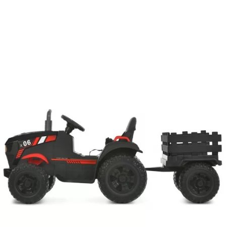 Трактор M 6295EBLR-2 2,4G р/к, 2мотори45W, 1акум12V9AH, EVA, MP3, USB, TF, BLUETOOTH, шкіра, музика, світло, чорний