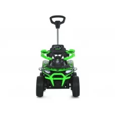 Электроквадроцикл каталка-толокар M 6221EBLR-5, 70 см, родительская ручка, зеленый, Bambi Racer