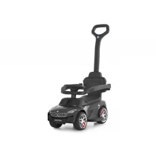 Каталка-толокарь M 6253EL-2, музыка, свет, родительская ручка, подстаканник, MP3, Bluetooth, черный