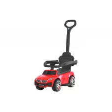 Каталка-толокар, M 6253EL-3 красный, подставка для ног, родительская ручка, Bambi Racer