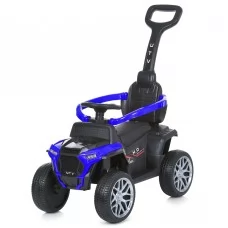 Каталка-толокар M 4802EL-4 2в1 батьківська ручка, муз, світло, EVA, USB, на бат-ці, синій