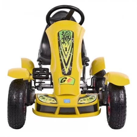 Педальный карт Bambi M 1450-6 желтый с ручным тормозом Педальный карт Bambi M 1450-6 желтый с ручным тормозом