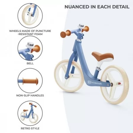 Беговел Kinderkraft Fly Plus голубой KRFLPL00BLU0000