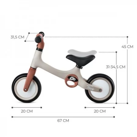 Біговел Kinderkraft Tove 8" сіро-коричневий KRTOVE00BEG0000 Біговел Kinderkraft Tove 8" сіро-коричневий KRTOVE00BEG0000