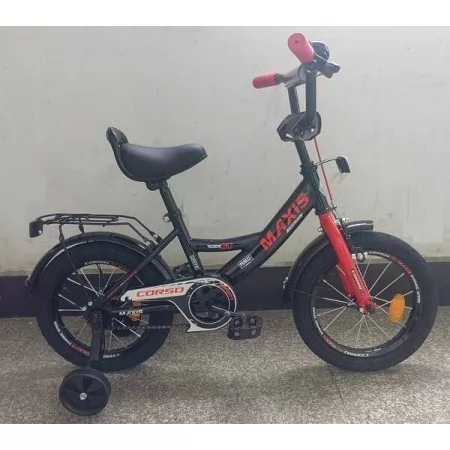 Велосипед 18" дюймів 2-х колісний "CORSO" MAXIS CL-18639 ручне гальмо, дзвіночок, додаткові колеса, ЗІБРАНИЙ НА 75