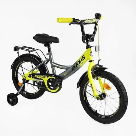 Велосипед 20" дюймів 2-х колісний "CORSO" MAXIS CL-20158 ручне гальмо, дзвіночок, додаткові колеса, ЗІБРАНИЙ НА 75, в коробці